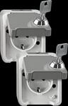 EL ME 24248029 - Aufputz-Steckdose IP44 abschlie&szlig;bar 2 Schlie&szlig;. 2er-Set AQUASTAR
