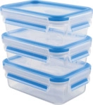 EMSA 508558 - EMSA Frischhaltedosen-Set CLIP & CLOSE 3 St&uuml;ck blau 1,0 l