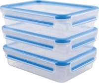 EMSA 515645 - EMSA Frischhaltedosen Set CLIP & CLOSE blau 3x 1,2 l