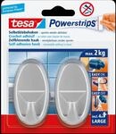 TESA 58063 - tesa&reg; Powerstrips&reg; Haken Large Oval matt-chrom