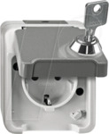 EL ME 24178029 - Aquastar, Steckdose, 1-fach, Schloss-Nr. 200, lichtgrau