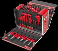 CIMCO 170378 - Leder-Werkzeugkoffer Elektro-Sicherheit, best&uuml;ckt