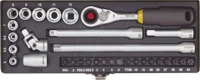 PROXXON 23078 - Steckschl&uuml;sselsatz, Au&szlig;ensechskant, 1/4&rdquo;, 32 -teilig