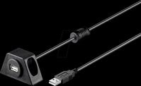 GOOBAY 93351 - USB 2.0 Verl&auml;ngerungskabel mit Montagehalterung 2,0 m