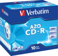 VERBATIM 43327 - CD-R AZO, 700 MB, 52x, 10er Pack Jewel Case