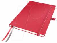 LEITZ 44770025 - Leitz Notizbuch A5 kariert, fester Einband, rot