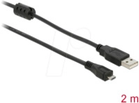 DELOCK 82335 - USB 2.0 Kabel, A Stecker auf micro B, 2 m