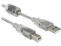 DELOCK 82057 - USB 2.0 Kabel, A Stecker auf B Stecker, 0,5 m