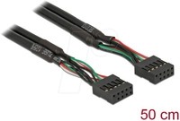 DELOCK 82437 - USB 2.0 Kabel, Pinheader Buchse auf Buchse, 0,5 m