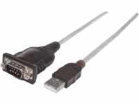 MANHATTAN 205153 - USB-A Konverter, 1x RS232, 9-Pol, PL-2303, 0,45 m