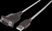 MANHATTAN 205153 - USB-A Konverter, 1x RS232, 9-Pol, PL-2303, 0,45 m