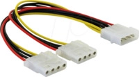 DELOCK 82100 - Y-Kabel Stromversorgung, 2x 5,25