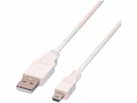 VALUE 11998718 - USB 2.0 Kabel, A Stecker auf Mini-B Stecker, 1,8 m