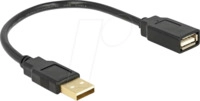DELOCK 82457 - USB 2.0 Verl&auml;ngerungskabel USB-A, 15 cm
