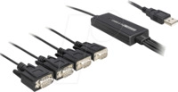 DELOCK 61887 - USB 2.0 Konverter, A Stecker auf 4x RS-232