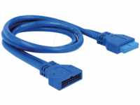 DELOCK 82943 - USB 3.0 Kabel, 19 Pin Stecker auf 19 Pin Buchse, 0,45 m