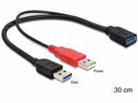 DELOCK 83176 - USB 3.0 Kabel, A Buchse auf A Stecker, 0,3 m