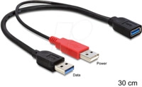 DELOCK 83176 - USB 5 Gb/s Kabel, A Buchse auf A Stecker, 0,3 m