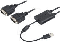 LOGILINK AU0031 - USB 2.0 Konverter, A Stecker auf 2x RS-232