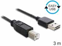 DELOCK 83360 - USB 2.0 Kabel, EASY A Stecker auf B Stecker, 3 m