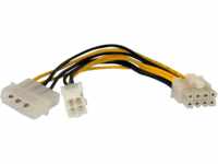 ST EPS48ADAP - Kabel Power ATX 8 Pin Stecker > ATX 4 Pin Buchse / LP4, 15 cm