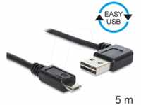 DELOCK 83385 - USB 2.0 Kabel, EASY A Stecker auf Micro B Stecker, 5 m