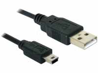 DELOCK 82273 - USB 2.0 Kabel, A Stecker auf Mini B Stecker, 1 m