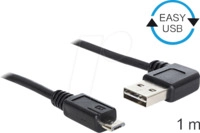DELOCK 83382 - USB 2.0 Kabel, EASY A Stecker auf Micro B Stecker, 1 m