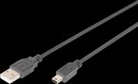 DIGITUS 3010818S - USB 2.0 Kabel, A Stecker auf Mini B Stecker, 1,8 m