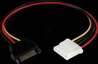 ST LP4SATAFM12 - 15-pin SATA auf LP4, 30 cm, schwarz/rot/gelb