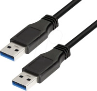 LOGILINK CU0040 - USB 5 Gb/s Kabel, A Stecker auf A Stecker, schwarz. 3 m