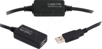 LOGILINK UA0145 - USB 2.0 Kabel, A Stecker auf Buchse, Verst&auml;rker, 15 m