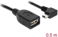 DELOCK 83356 - USB 2.0 Kabel, Mini B Stecker auf A Buchse, 0,5 m