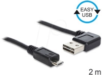 DELOCK 83383 - USB 2.0 Kabel, EASY A Stecker auf Micro B Stecker, 2 m