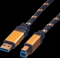 ROLINE 11028903 - USB 5 Gb/s Kabel, A Stecker auf B Stecker, 3,0 m
