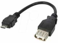 LOGILINK AU0030 - Adapter USB 2.0 Micro-B Stecker > A Buchse, 0,1 m