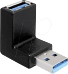 DELOCK 65339 - USB 3.0 A Stecker auf A Buchse gewinkelt 90&deg; vertikal