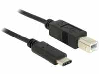 DELOCK 83601 - USB 2.0 Kabel, C Stecker auf B Stecker, 1 m
