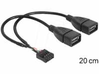 DELOCK 83292 - USB 2.0 Kabel, 2x A Buchse auf Pinheader