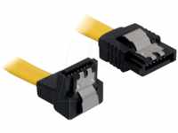 DELOCK 82811 - Kabel SATA 6 Gb/s ge/un 50 cm gelb Metall