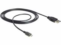 DELOCK 83272 - USB 2.0 Kabel, Micro B Stecker auf A Stecker, 1,5 m