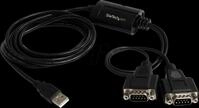 ST ICUSB2322F - Adapterkabel 1,8 m 2 Port USB Typ-A auf seriell RS232/DB9