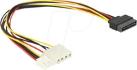 DELOCK 65227 - Y-Power Kabel SATA Stecker 15 Pin > 4 Pin Molex Buchse + 4 Pin F