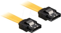 DELOCK 82805 - Kabel SATA 6 Gb/s ge/ge 30 cm gelb Metall