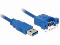 DELOCK 85112 - USB 3.0 Kabel, A Stecker auf A Buchse, 1 m