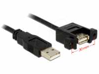 DELOCK 85106 - USB 2.0 Kabel, A Stecker auf A Buchse, 1 m