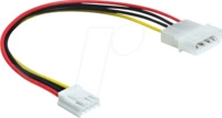 DELOCK 83184 - Molex 4 Pin Stecker > Floppy 4 Pin Buchse 24 cm