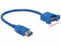 DELOCK 85111 - USB 3.0 Kabel, A Buchse auf A Buchse, 0,25 m