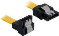 DELOCK 82814 - Kabel SATA 6 Gb/s ge/un 70 cm gelb Metall