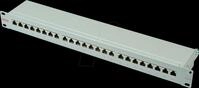 ROLINE 26110351 - 19'' Patchpanel, 1 HE, 24-Port, Cat.6, grau